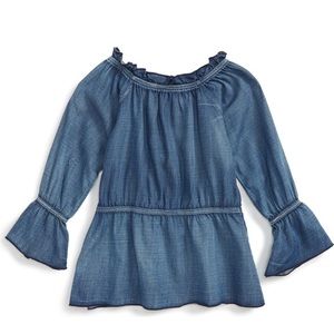 NEW WITH TAGS: Flowers by Zoe - Girls Denim Shirt